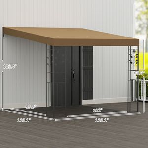 Tettoia in Acciaio 3x3 Metri con Fori di Drenaggio per Uso Esterno in Ville, Cortili e Parchi - Product Image 3