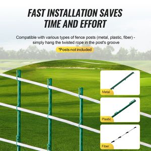 Nastro per Recinzione Elettrica Affidabile Larghezza 3/4 Pollici 1640Ft 500M Polytape Filo Caldo 6 Fili in Acciaio Inossidabile Attrezzatura per Allevamento - Product Image 2