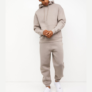 Conjunto Deportivo de Alta Calidad al por Mayor, Sudadera con Capucha y Pantalones de Chándal Gruesos de Algodón Personalizados para Hombre - Product Image 1