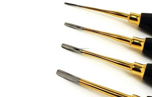 Dental Extraction Elevators 4 Pcs Silver Ergonomic Grip Gold Plated Stainless Steel Manual Surgical Tooth Root Elevator - Product Image 6