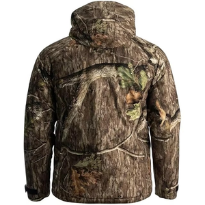 Chaqueta de Caza Unisex con Camuflaje Boscoso, Diseño Personalizado, Logotipo Personalizado, Secado Rápido, Tejido Softshell de Poliéster, para Senderismo, Pesca y Actividades al Aire Libre - Product Image 3