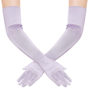 Gants en satin pour femmes, longueur poignet, polyester de haute qualité, style classique élégant, nouveau style vintage, pour fêtes, mariages et événements - Product Image 1