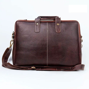 Sacs à ordinateur portables en cuir confortables avec fermeture éclair pour hommes, design multi-poches, fermeture éclair, pour l'hiver - Product Image 1
