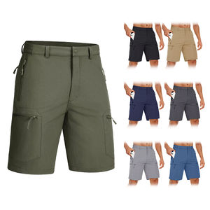100% Cotton Customizable Patterns for Men Casual <b>Cargo</b> Breathable Quick Dry <b>Elastic</b> <b>Waist</b> Board <b>Shorts</b> Summer - Product Image 5