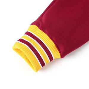 Custom Sorority & Fraternity Maroon V-Neck <b>Cardigan</b> Yellow <b>White</b> Trim Embroidered Greek Letter Fleece Men's Wear Quick Dry 2026 - Product Image 3