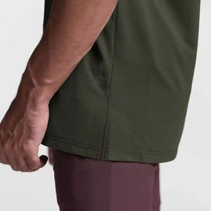 Camiseta Deportiva Casual sin Mangas para Hombre, 100% Algodón, Lisa, Teñida, de Secado Rápido y Transpirable, Personalizable - Product Image 6