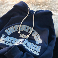 Sweat-shirt à capuche pour homme avec logo personnalisé OEM, broderie chenille, coupe classique, molleton décontracté 100% coton, vêtements d'hiver, faible MOQ 2 pièces