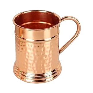Mug à Moscow Mule en cuivre pur de qualité alimentaire, forme classique, finition polie, vaisselle artisanale - Product Image 3