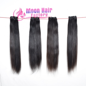 ผมแท้จากอินเดียแบบตรงเป็นมัด  ผมมนุษย์บริสุทธิ์แท้  ต่อผมสีดำธรรมชาติ  ผมเรมี่แบบเย็บสองชั้น  สุขภาพดี เงางาม เรียบลื่น - Product Image 2