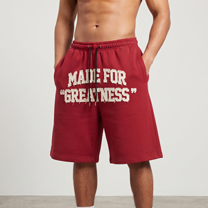 Cargo Embroidery Baggy Sweat <b>Shorts</b> <b>Men</b> Heavyweight 450 GSM Fleece Cargo <b>Shorts</b> <b>Men</b> Jogger Distressed Embroidery Sweat <b>Shorts</b> - Product Image 4