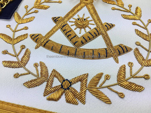 Passato Master Blue Lodge grembiule-<span class=keywords><strong>Royal</strong></span> <span class=keywords><strong>Navy</strong></span> velluto con frangia oro all'ingrosso Masonic insegne su misura grembiule - Product Image 2