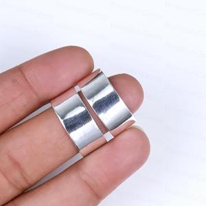 925 Sterling <b>Silver</b> Wide Band Minimalist Thick Plain <b>Silver</b> <b>Rings</b> Jewelry High Polished Unisex Cigar Band <b>Ring</b> For Wholesale - Product Image 4