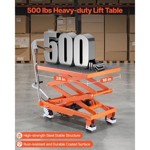 47.2 \ "manuale a doppia forbice Lift da tavolo carrello idraulico con 500 libbre antiscivolo Versatile forbici Lift - Product Image 2