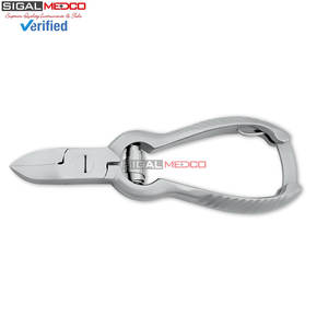 Cortauñas de punta curva ultra afilada con resorte de 14 cm para uñas gruesas e incarnadas, para manicura y pedicura, para hombres y mujeres - Product Image 4