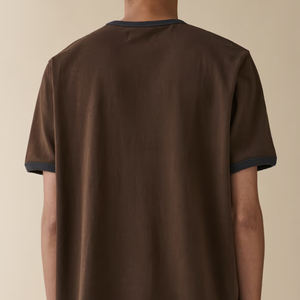 Camiseta Casual de Diseño Elegante para Hombre, Color Sólido, Alta Calidad, Corte Holgado, Estilo Moderno, Cuello Redondo, Diseño 2026 - Product Image 6