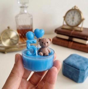 Vela Coleccionable para Decoración del Hogar, Adorable Vela con Forma de Oso, Vela de Cumpleaños de Moda, Superventas, Envío Internacional Disponible - Product Image 1