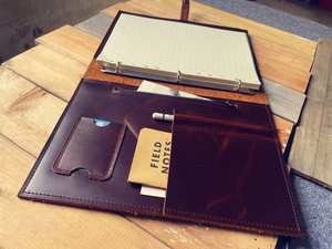 Couverture de carnet en cuir vintage faite à la main, étui pour journal rechargeable, porte-carnet d'écriture NBC-0042 - Product Image 6