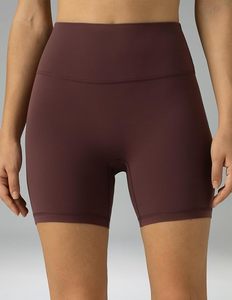 Shorts cyclistes taille haute pour femme, couleur unie, tricoté extensible, tenue de sport, coupe sportive, taille élastique, sans couture - Product Image 3