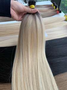 Prix de gros 100 grammes Extensions de cheveux humains vierges vietnamiens à micro-pointes lisses en couleurs piano 60 cm - Product Image 3