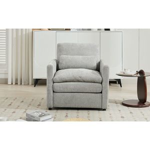Poltrona Imbottita Accogliente da 81 cm, Divano Cloud Oversize e Confortevole con Doppio Cuscino, Divano Singolo con Cuscino Morbido per Soggiorno - Product Image 6
