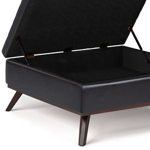 Owen Square Brown Tanners <b>Storage</b> Ottoman Coffee Table <b>Stool</b> with Hidden <b>Storage</b> Space - Product Image 2