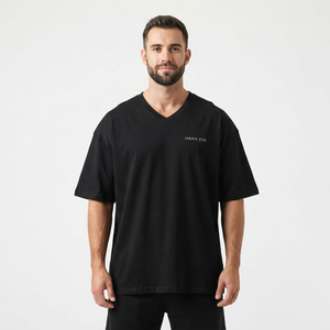 T-shirt à manches courtes pour homme en coton, coupe classique ultra-fine, avec logo personnalisé sur le devant, vente en gros - Product Image 3