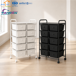 Beauty Salon Rolling Trolley Organizer Cart with Drawer Made In Taiwan for School Home Office - Product Image 1