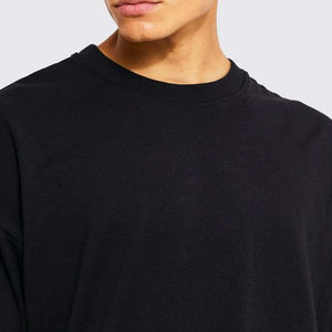 2026 New American Retro Print Oversized Heavy Pure Cotton Men's Short-sleeved T-shirt Street Men's T-shirt Drop-Shoulder <b>Plain</b> - Product Image 5