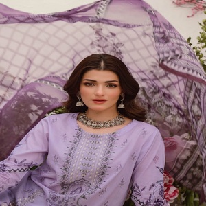 Liquidación: Vestido de Fiesta Pakistaní, Conjunto Original de Kurta India para Mujer, Salwar Kameez sin Coser, Algodón Puro, Bordado Intenso, Étnico - Product Image 3