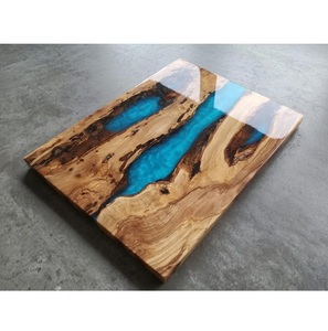 Planche à découper en résine artisanale de qualité supérieure, planche à découper en bois et résine époxy pour restaurant et hôtel - Product Image 1