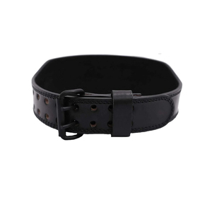Cinturón de Piel Negra para Levantamiento de Pesas, Ajustable, con Soporte Lumbar y Cierre de Hebilla, para Entrenamiento en el Gimnasio - Product Image 2