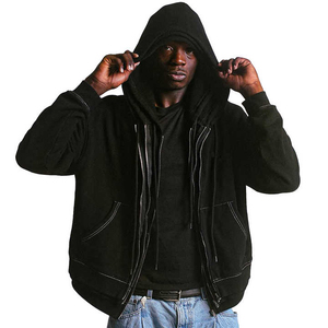 Sweat-shirt surdimensionné personnalisé en molleton français 100% coton, vêtements d'automne, sweat-shirts pour hommes, fermeture éclair sur le devant, logo unisexe, sweat-shirts décontractés - Product Image 4