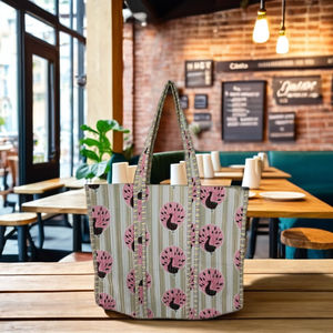 Nouveaux sacs fourre-tout à bandoulière en coton 100% pour femmes, faits à la main, fermeture éclair, sac de shopping surdimensionné, été, Saint-Valentin - Product Image 1