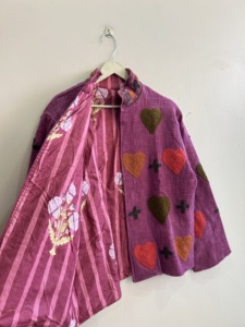 Handmade Vintage Suzani Embroidery Jacket For Women's <b>Boho</b> Ethnic Jacket Coat Gift For Her - Product Image 5