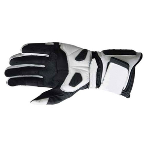 Motorcycle <b>Gloves</b> <b>Black</b> White <b>Leather</b> Wrist-Length Breathable Sporty Style Cycling Spring Autumn Polyester Lining Motorcycle <b>men</b> - Product Image 3