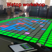 Jeu interactif actif jeu de plancher LED avec des lumières de mur sur le plancher activer le plancher de salle de jeu est lave