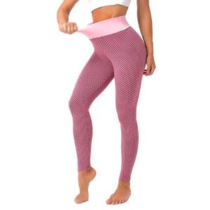 Top Fashion Breathable Knitted Gym Training Clothing Ladies Seamless High Waist Yoga <b>Running</b> Pants Workout Leggings Lightweight - Product Image 3