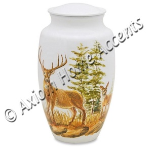 Sofisticada urna de cremación de aluminio hecha a mano con diseño moderno, hermoso tributo de Axiom Home Accents - Product Image 3