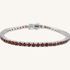 Pulsera de Granate en Plata de Ley 92.5 KLSB-20660 - Product Image 1