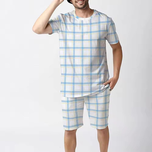 Ensembles courts d'été pour hommes, vêtements décontractés, ensemble 2 pièces pour homme, costumes de sport pour hommes, chemises et shorts, ensemble de qualité supérieure - Product Image 1