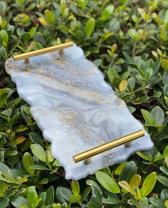 Handmade Resin Tray Contemporary Finish for Homes Offices Hotels and Event Presentation - Product Image 2