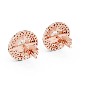My Sunshine Boucles d'oreilles en or 14 carats avec zircon cubique Boucles d'oreilles femme en argent sterling 925 en or rose - Product Image 2