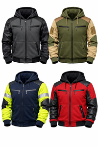 Blouson de moto en Kevlar pour homme 2026, gris et noir, camouflage, doublure polaire, veste de protection pour la conduite, vente en gros OEM - Product Image 4