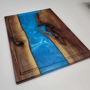 Planche à découper en bois et résine de qualité supérieure, robuste, pour la cuisine, l'usage quotidien et le service des aliments - Product Image 1