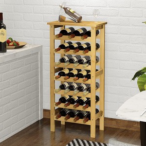Rustic <b>Bamboo</b> Wine Rack 4 Bottle Capacity Eco-Friendly Wooden Wine Holder for Kitchen Counter Dining <b>Table</b> Home Decor - Product Image 2