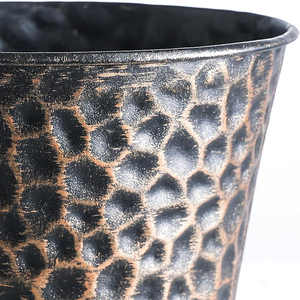 Metal Copper Planter Set of 2, Hammered Plant Pots Use as Vase Candle Holder Christmas Decor Metal Planter - Product Image 5