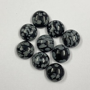 Cabujón Redondo Plano de Obsidiana Copo de Nieve Natural de 10mm, Gema Suelta Certificada Genuina para Joyería, Compra Online, DIY, Alibaba India - Product Image 6