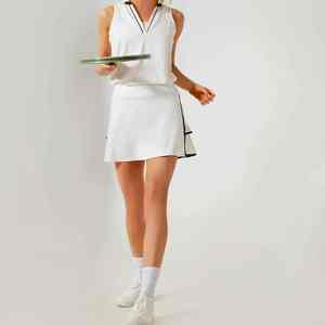 Uniforme de Tenis con Diseño de Control de Sudor, Falda Pantalón Corta, Top Suave y Elástico para Entrenamiento de Agilidad y Rendimiento - Product Image 6