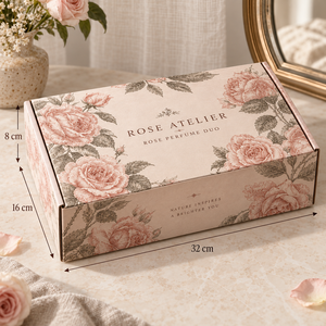 Caja de Embalaje de Cartón Corrugado Impresa Personalizada para Perfume ROSE Duo - Product Image 5