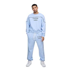 Ensemble survêtement homme noir avec sweat à capuche zippé épais et pantalon cargo assorti – Vêtements OEM ODM en gros - Product Image 5